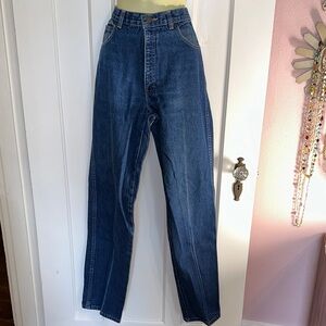 Vtg 80s Quintessential Calvin Klein Blue Denim Jeans with Black Label